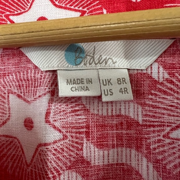 Boden Linen Dress  - Size 4 - 100% Linen - Picture 6 of 7